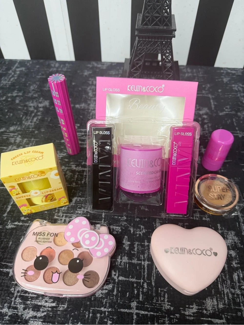 Pink Scented Lip Balm and Lip Gloss Set